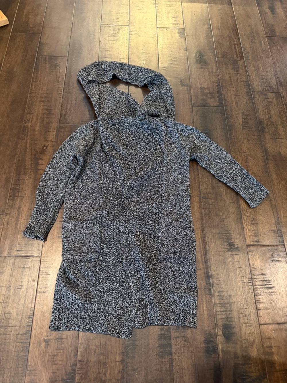Cozy shawled Knit Cardigan in Black and White Anthropologie